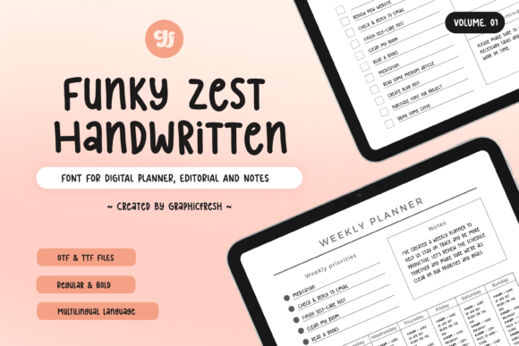 Funky Zest: A Modern Handwritten Typeface for Creative Branding