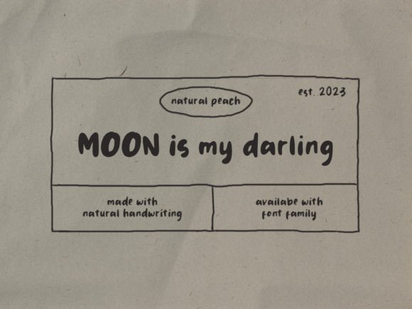 Moon Darling: The Messy Round Handwriting Font for Unique Branding