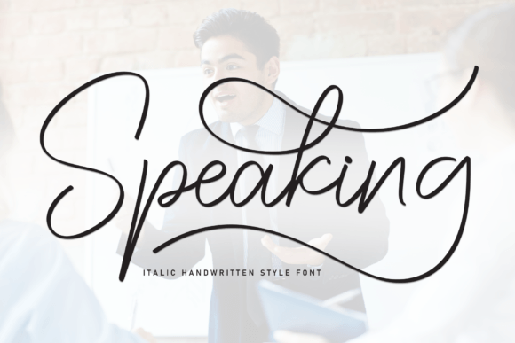 Speaking: The Premium Handwritten Font for Polished Brand Identity